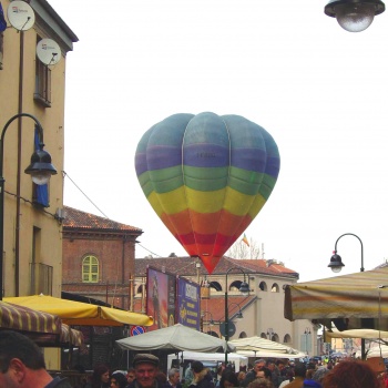 mongolfiera in volo vincolato