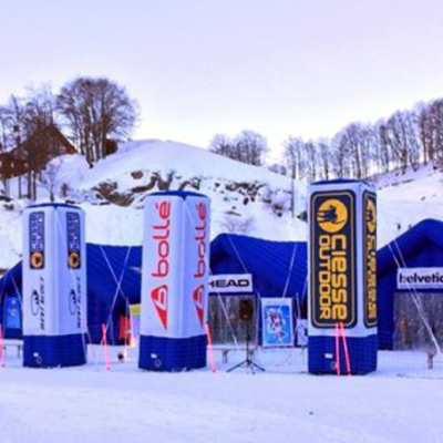 Stand gonfiabili tour delle alpi